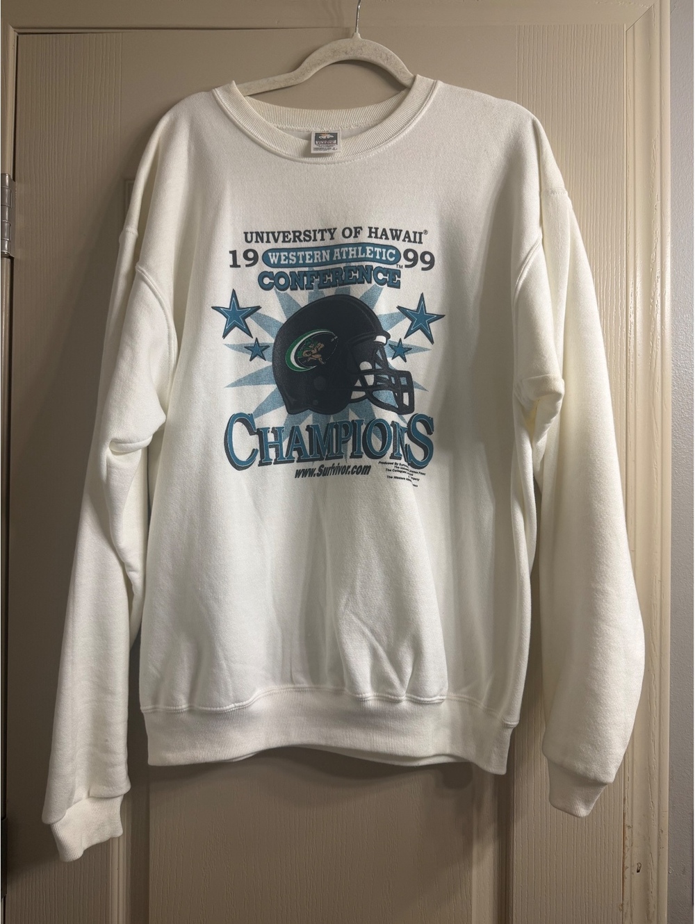 University of Hawaii 1999 Western Athletic Conference Champions White Sweatshirt